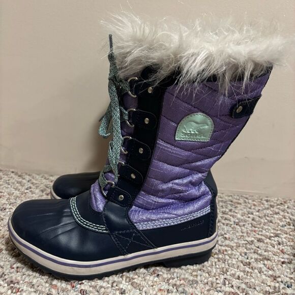 Sorel Tofino II Faux Fur Lined Waterproof Boot Purple- Girl’s/Women’s Size 5 - Picture 1 of 11